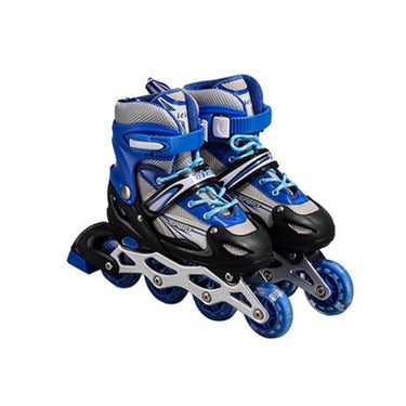 8* Inches Children's Four Wheel Roller Skating Shoes - Blue